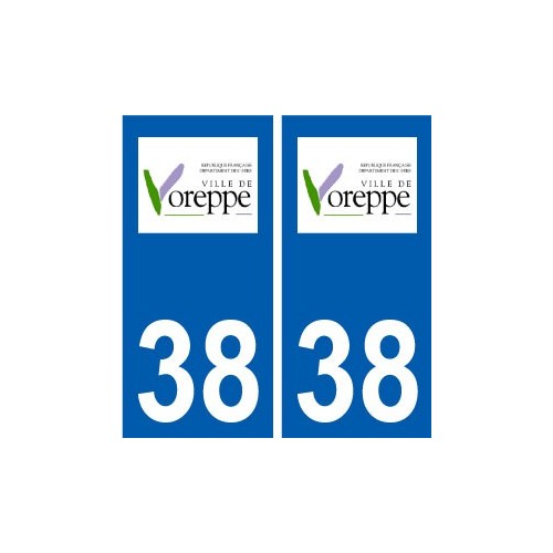 38 Voreppe logo ville autocollant plaque stickers
