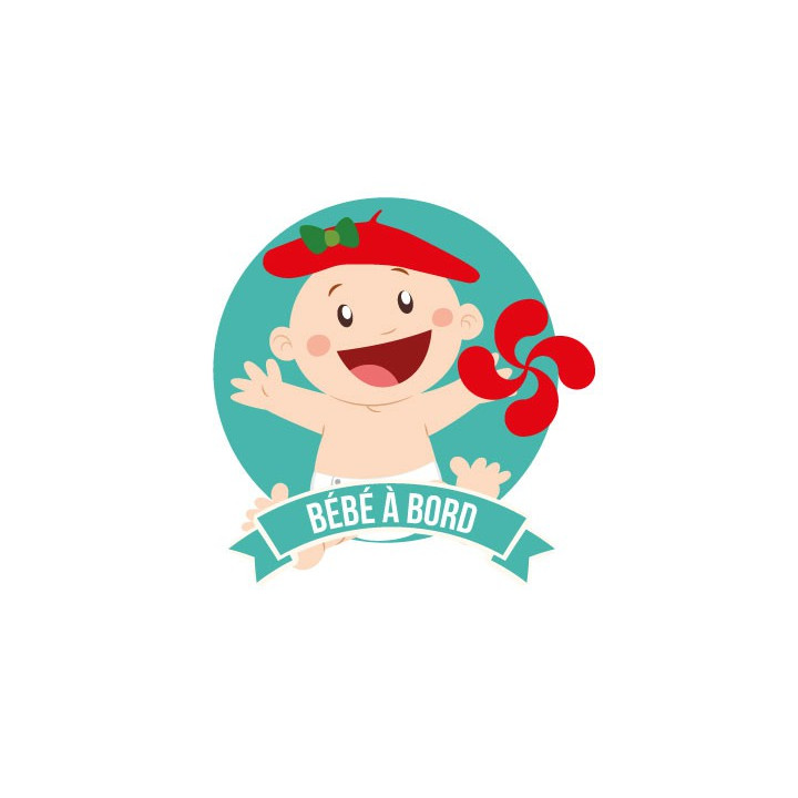 Autocollant Bébé à bord fille baby girl 3 stickers adhésif