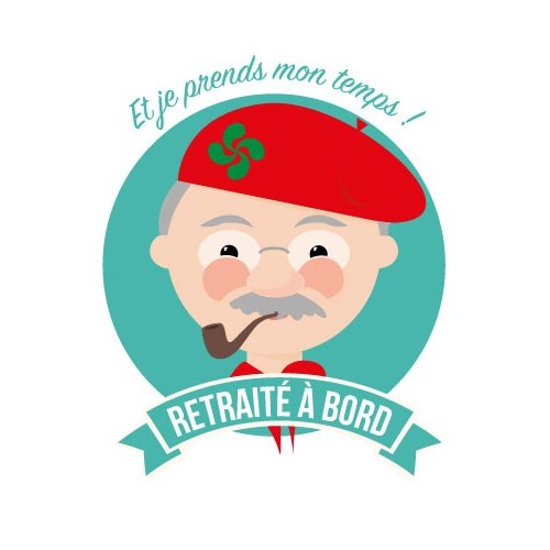 Autocollant retraité à bord basque stickers adhésif