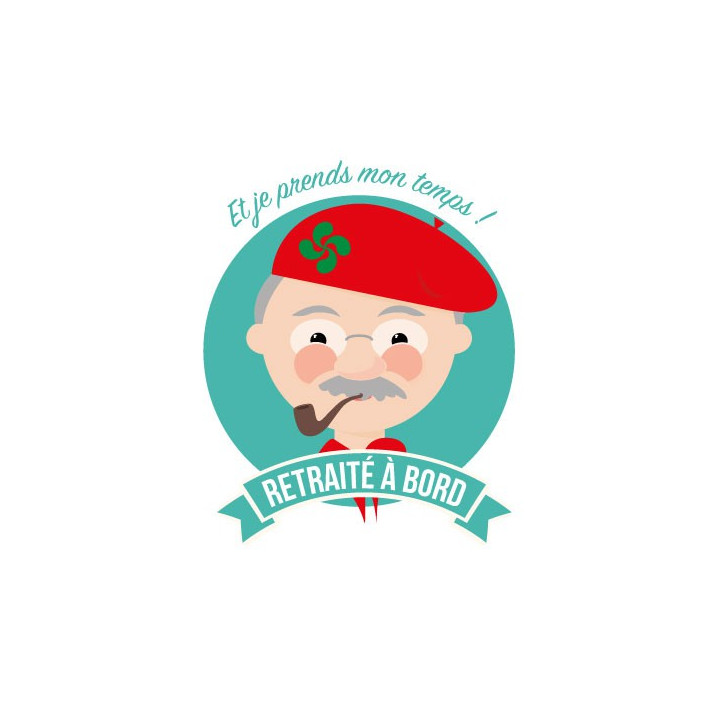 Autocollant retraité à bord basque stickers adhésif