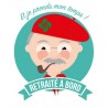 Autocollant retraité à bord basque stickers adhésif
