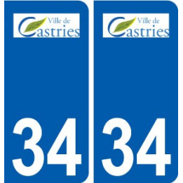 34 Castries logo ville autocollant plaque stickers