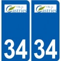 34 Castries logo ville autocollant plaque stickers