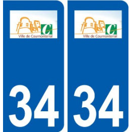 34 Cournonterral logo ville autocollant plaque stickers