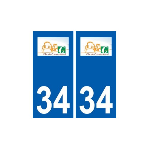 34 Cournonterral logo ville autocollant plaque stickers