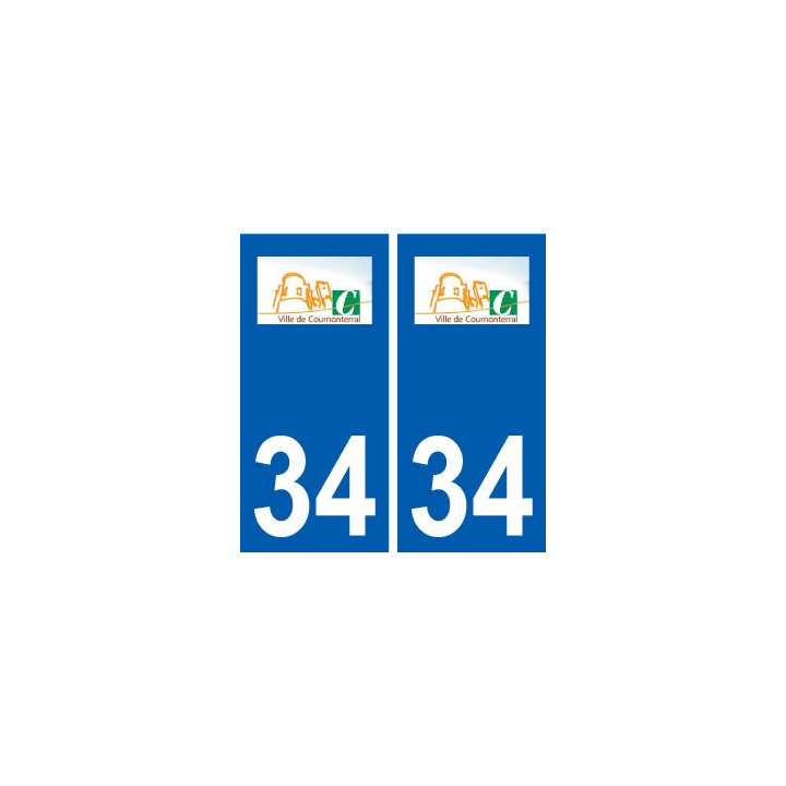 34 Cournonterral logo ville autocollant plaque stickers