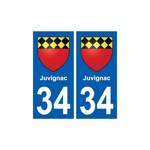 34 Juvignac blason ville autocollant plaque stickers