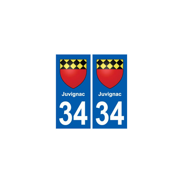 34 Juvignac blason ville autocollant plaque stickers
