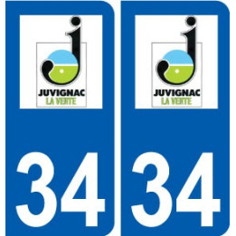 34 Juvignac logo ville autocollant plaque stickers