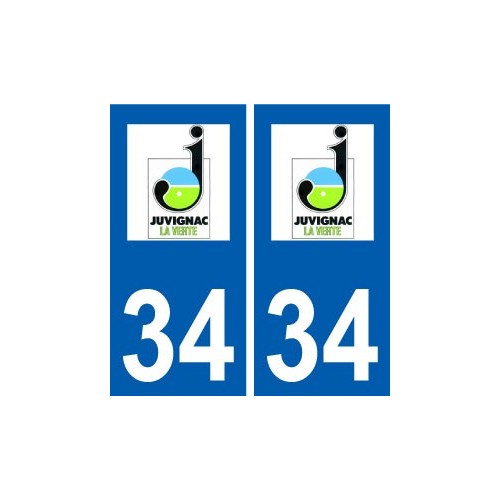 34 Juvignac logo ville autocollant plaque stickers