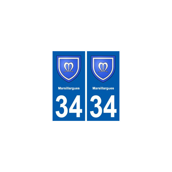 34 Marsillargues blason ville autocollant plaque stickers