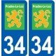 34 Prades-le-Lez logo ville autocollant plaque stickers
