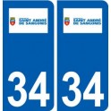 34 Saint-André-de-Sangonis logo ville autocollant plaque stickers