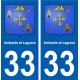 33 Ambarès-et-Lagrave blason ville sticker autocollant plaque