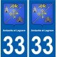 33 Ambarès-et-Lagrave blason ville sticker autocollant plaque