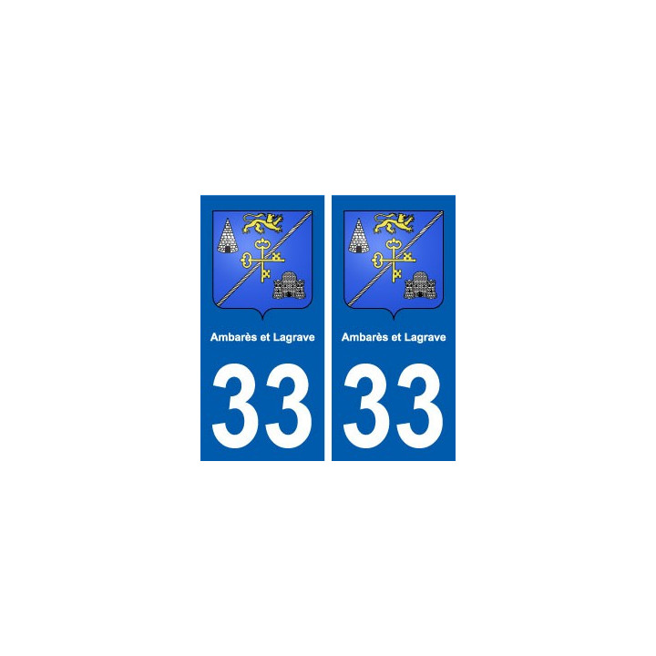 33 Ambarès-et-Lagrave blason ville sticker autocollant plaque
