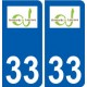 33 Ambarès-et-Lagrave logo ville autocollant plaque stickers