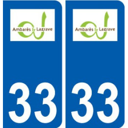 33 Ambarès-et-Lagrave logo ville autocollant plaque stickers