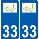 33 Ambarès-et-Lagrave logo ville autocollant plaque stickers