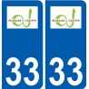 33 Ambarès-et-Lagrave logo ville autocollant plaque stickers