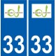 33 Ambarès-et-Lagrave logo ville autocollant plaque stickers
