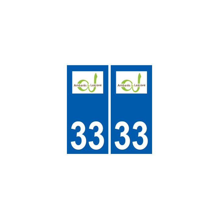 33 Ambarès-et-Lagrave logo ville autocollant plaque stickers