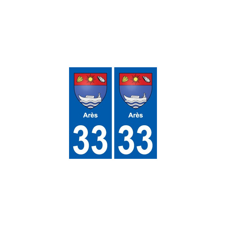 33 Arès blason ville autocollant plaque stickers