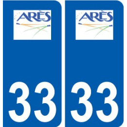 33 Arès logo ville autocollant plaque stickers