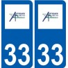 33 Artigues-près-Bordeaux logo ville autocollant plaque stickers