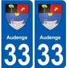 33 Audenge blason ville autocollant plaque stickers