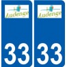 33 Audenge logo ville autocollant plaque stickers