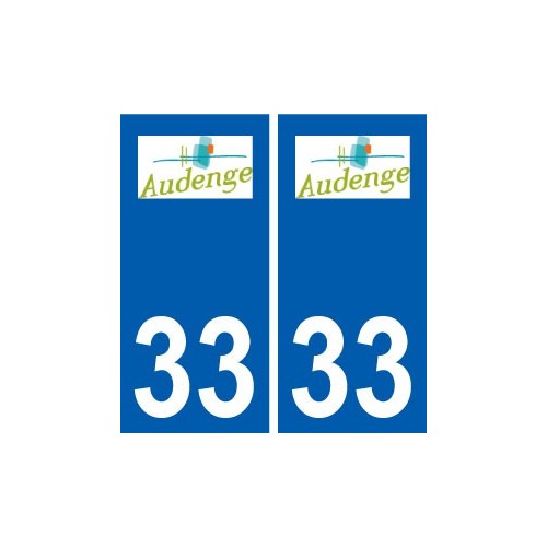 33 Audenge logo ville autocollant plaque stickers