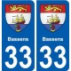 33 Bassens blason ville autocollant plaque stickers