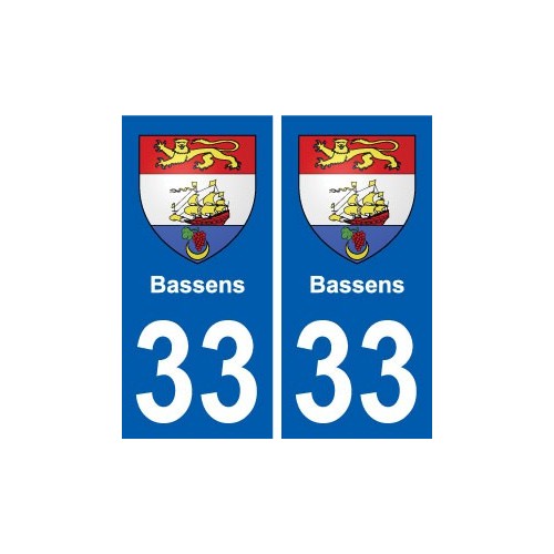 33 Bassens blason ville autocollant plaque stickers