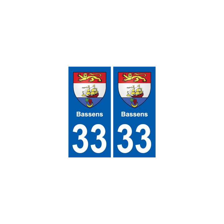 33 Bassens blason ville autocollant plaque stickers
