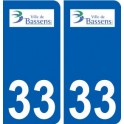 33 Bassens logo ville autocollant plaque stickers