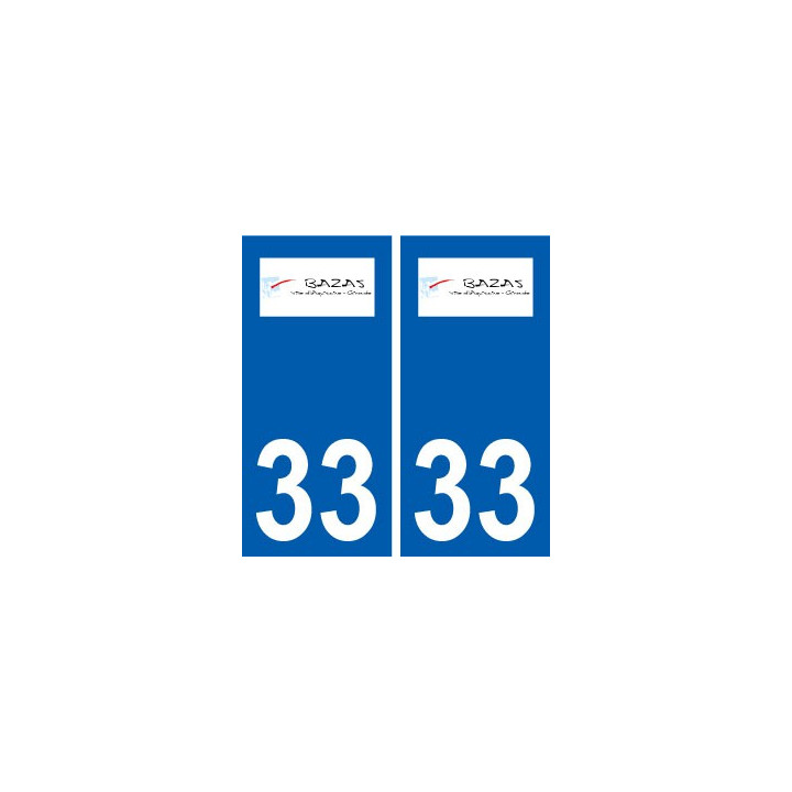 33 Bazas logo ville autocollant plaque stickers