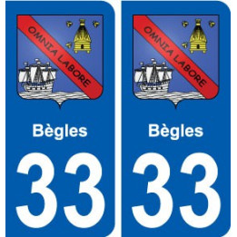 33 Bègles blason ville autocollant plaque stickers