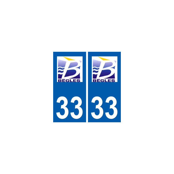 33 Bègles logo ville autocollant plaque stickers