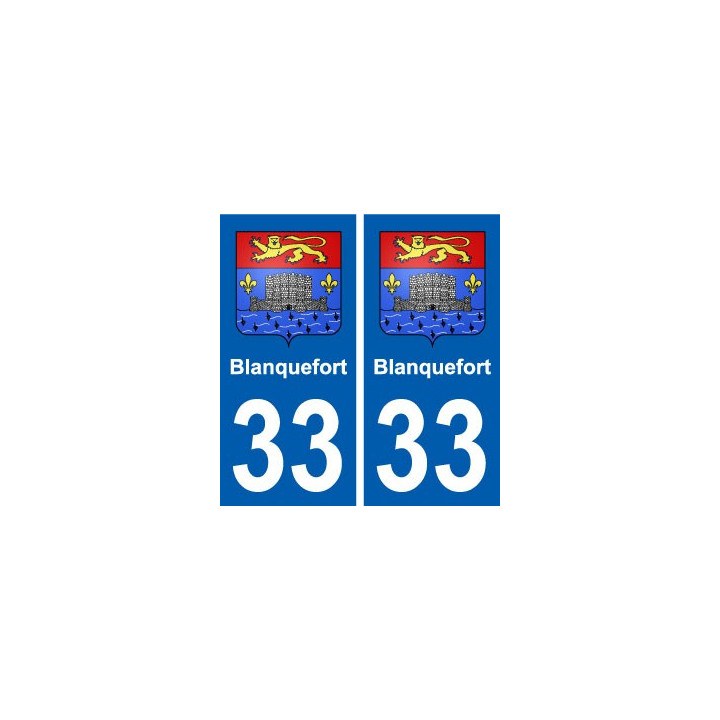 33 Blanquefort blason ville autocollant plaque stickers