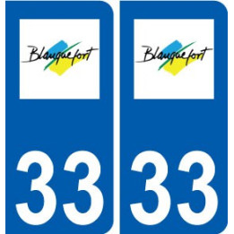 33 Blanquefort logo ville autocollant plaque stickers