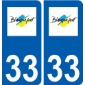 33 Blanquefort logo ville autocollant plaque stickers