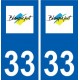 33 Blanquefort logo ville autocollant plaque stickers