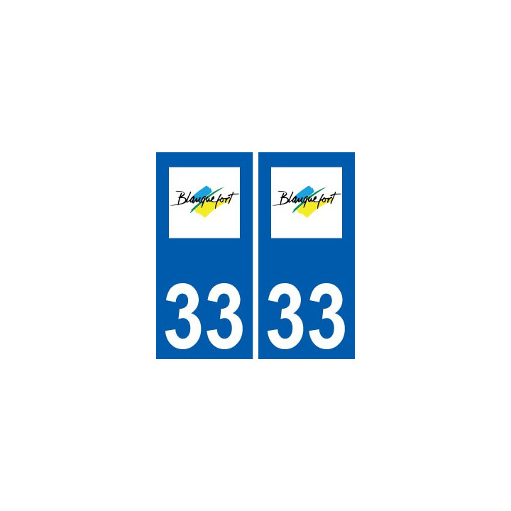 33 Blanquefort logo ville autocollant plaque stickers