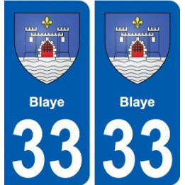 33 Blaye blason ville autocollant plaque stickers
