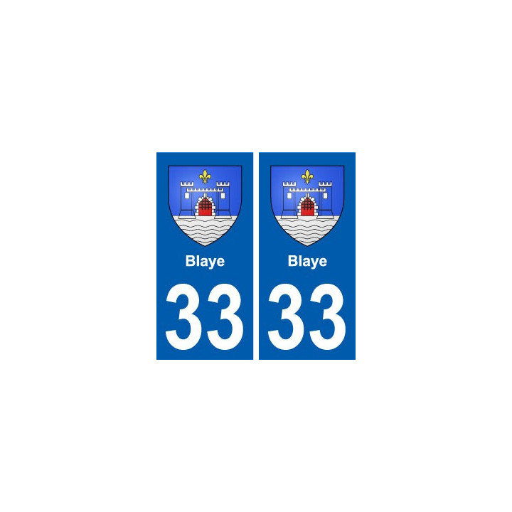 33 Blaye blason ville autocollant plaque stickers