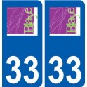 33 Blaye logo ville autocollant plaque stickers