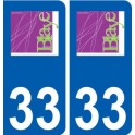 33 Blaye logo ville autocollant plaque stickers