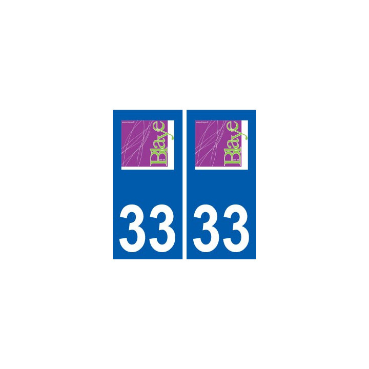 33 Blaye logo ville autocollant plaque stickers