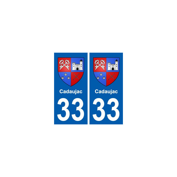 33 Cadaujac blason ville autocollant plaque stickers